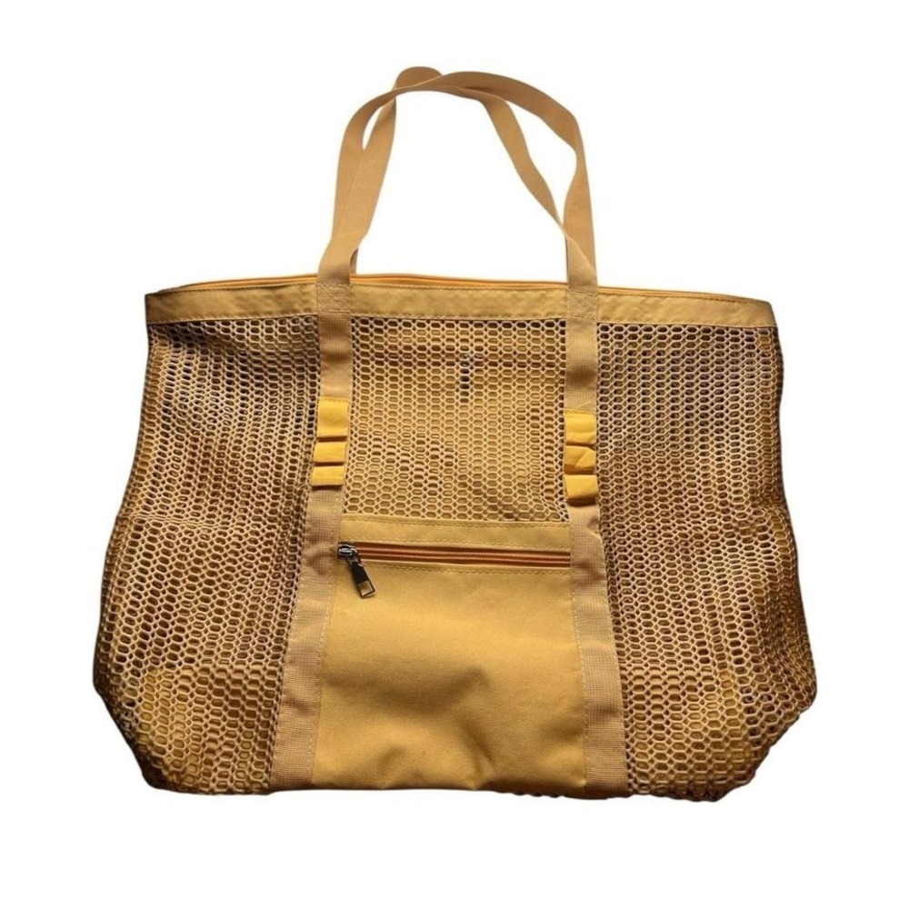Beach Mesh Tote Bag - Large Capacity‎ (20") - Zipper Pocket Travel Bag